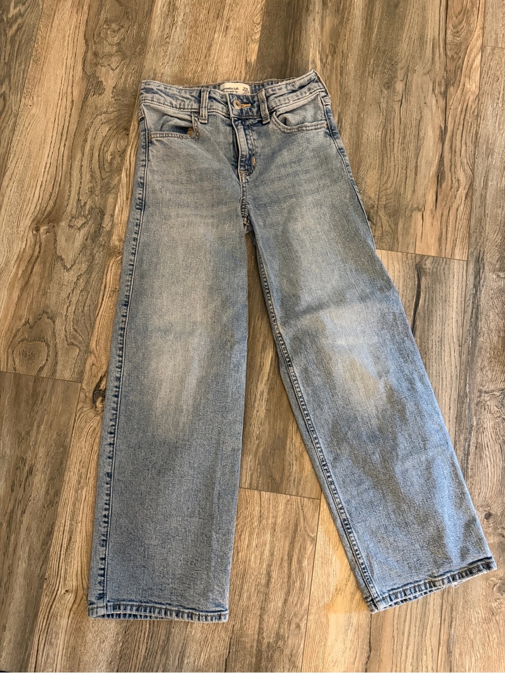 Girls Abercrombie Kids High Rise Wide Leg Jeans Size 9/10 Regular